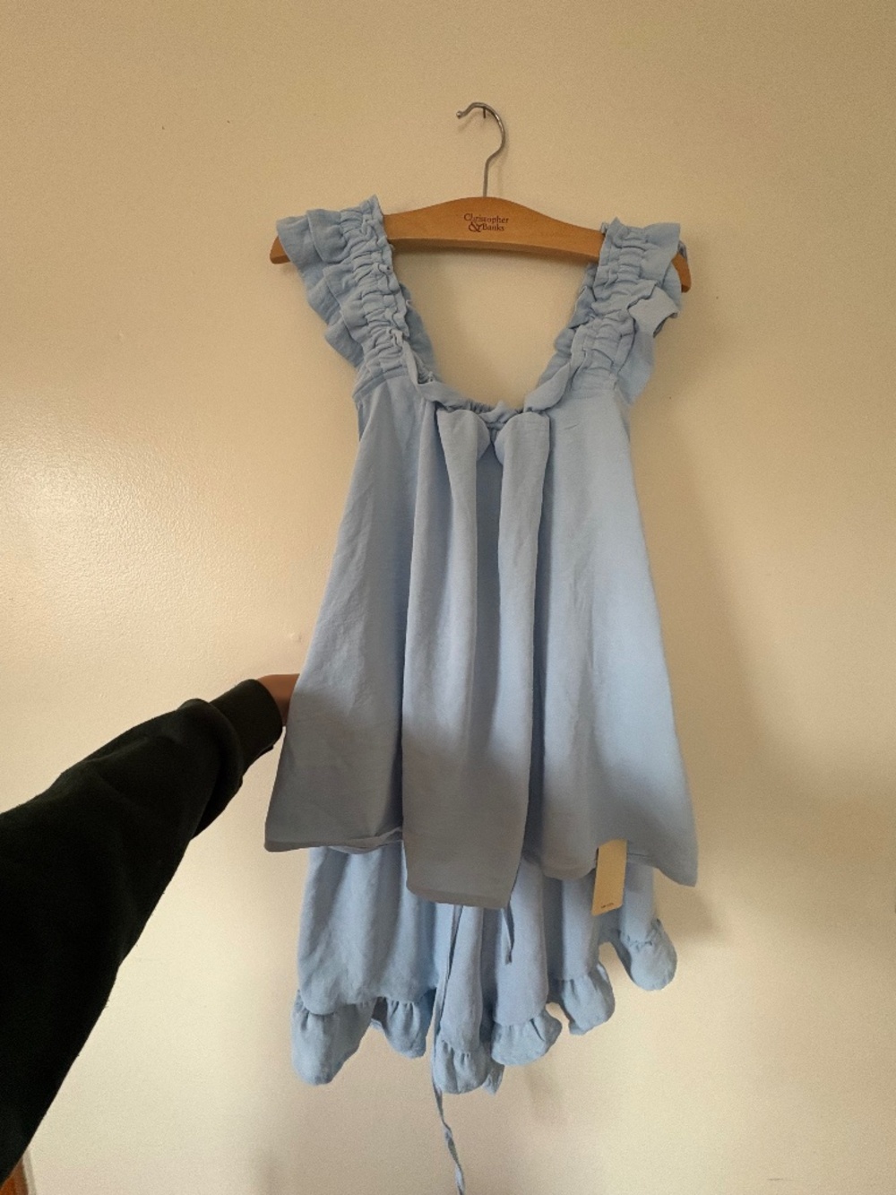 Blue Ruffled Sleep Set